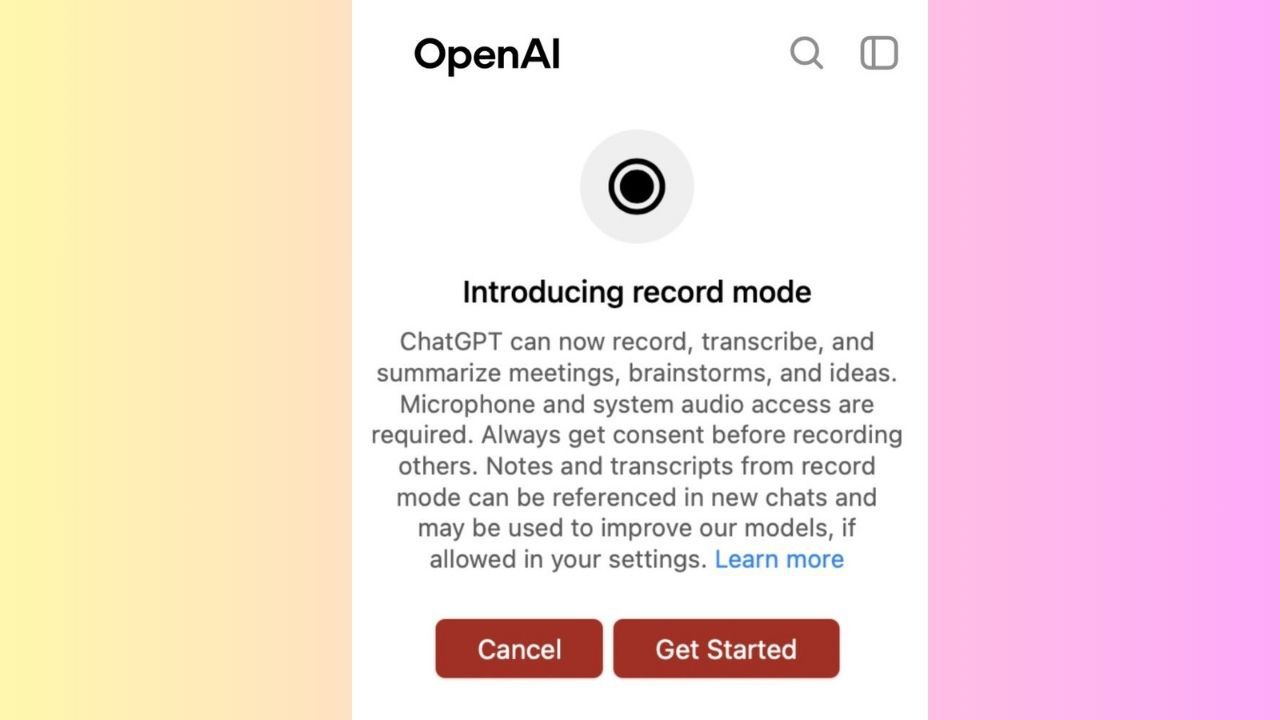 OpenAI Gives ChatGPT a Brain Boost with Record Mode