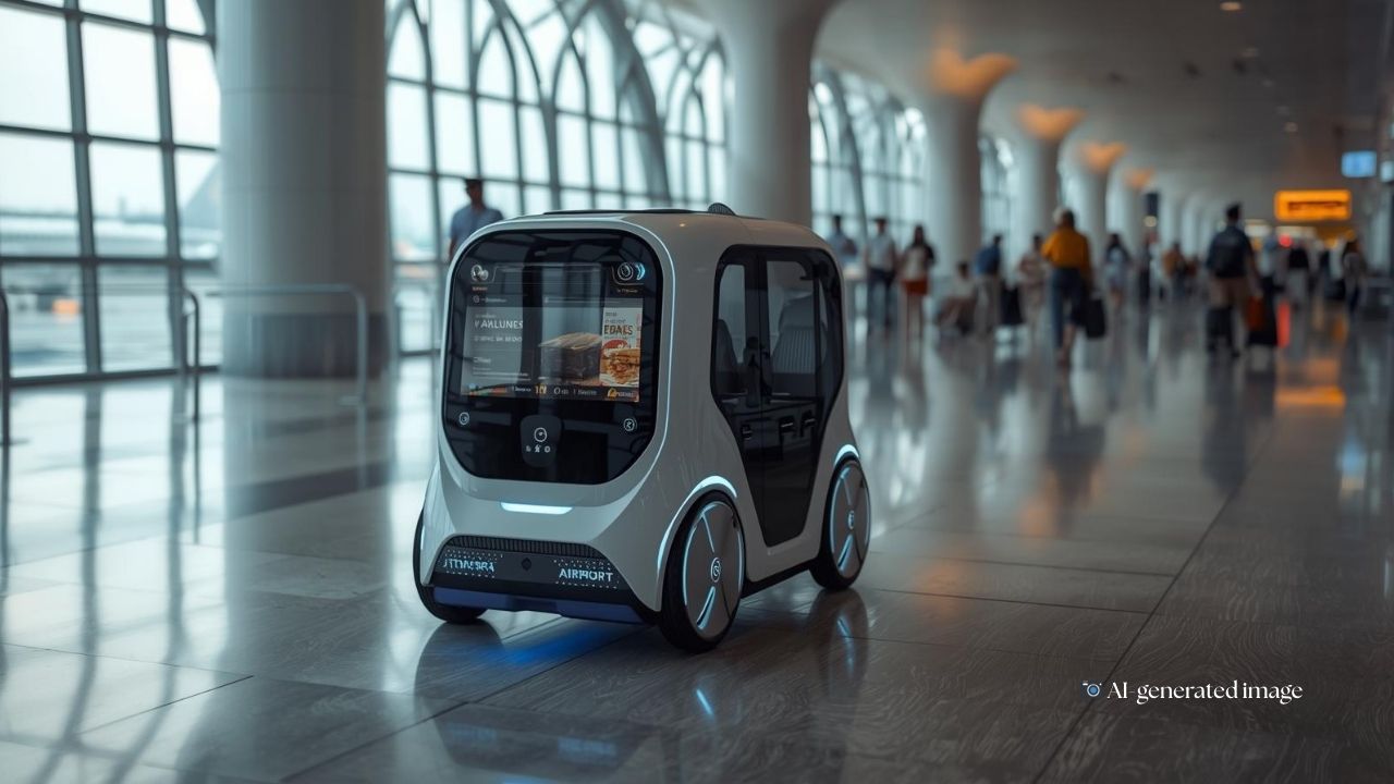 Hyderabad Airport Unveils India’s First AI Food Delivery Robot