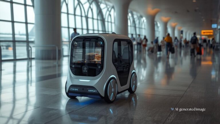 Hyderabad Airport Unveils India’s First AI Food Delivery Robot