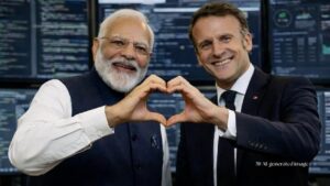 French President Emmanuel Macron posted an AI generated image with PM Modi.