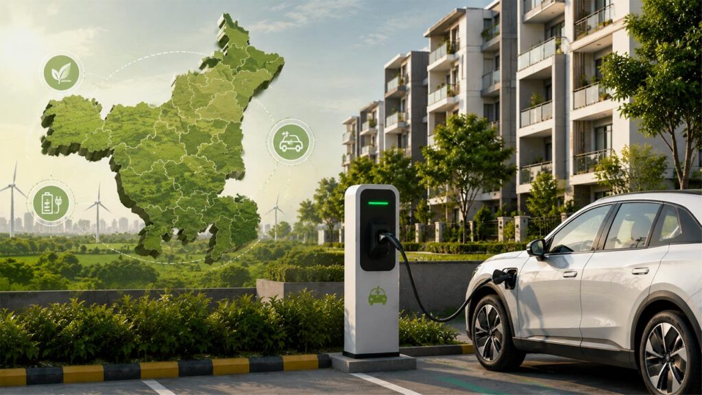 Haryana introduces mandatory charging infrastructure requirements for new and redeveloped housing projects.