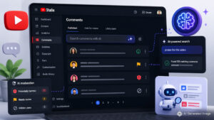 The new AI-powered comment search tools in YouTube Studio allow creators to find and organise comments by topic and meaning.