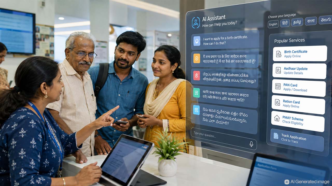 NITI Aayog and BHASHINI logo representing India's multilingual AI initiative for citizen-centric governance