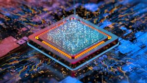 Semiconductor chip on a circuit board representing India's growing semiconductor startup funding ecosystem