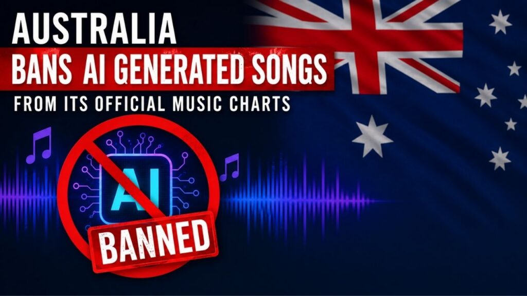 Australia has banned wholly AI-generated songs from its official music charts| Image Credits: AI