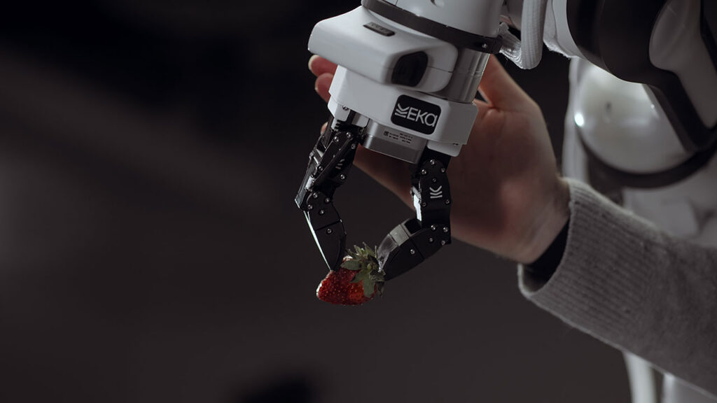 Eka Robotics is developing physical AI technology that combines force-sensitive robotic grippers with machine learning to improve object handling.