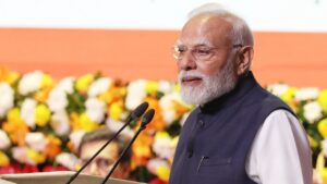 Narendra Modi at India Mobile Congress 2026 | Image Credits: DD India